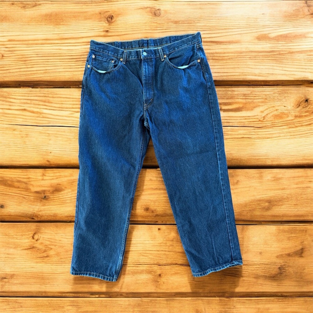 Levi Strauss 550 Men's W40x L30 Relaxed Fit Dark Wash Jeans 5 Pkt Western Rodeo